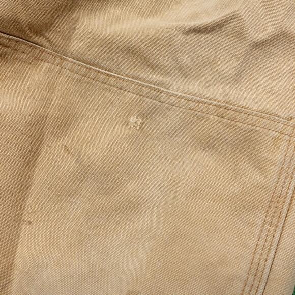 Carhartt Bib Overalls Mens 38x30 Brown Duck Double Knee Workwear Canvas R01 BRN - Picture 7 of 16